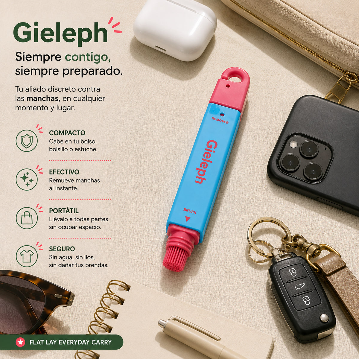 Removedor quitamanchas portátil: Elimina manchas recientes en menos de 5 minutos