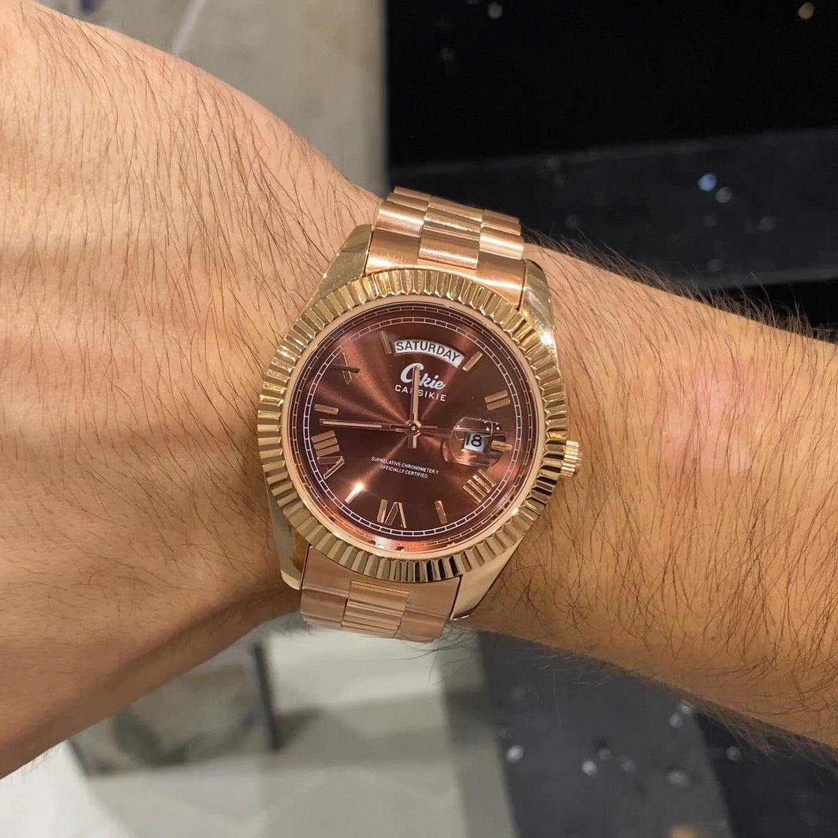 Reloj altura date chocolate